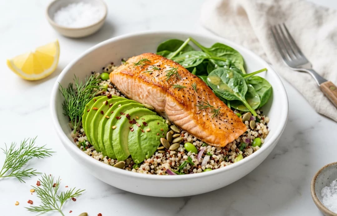 Salmon & Avocado Quinoa Bowl