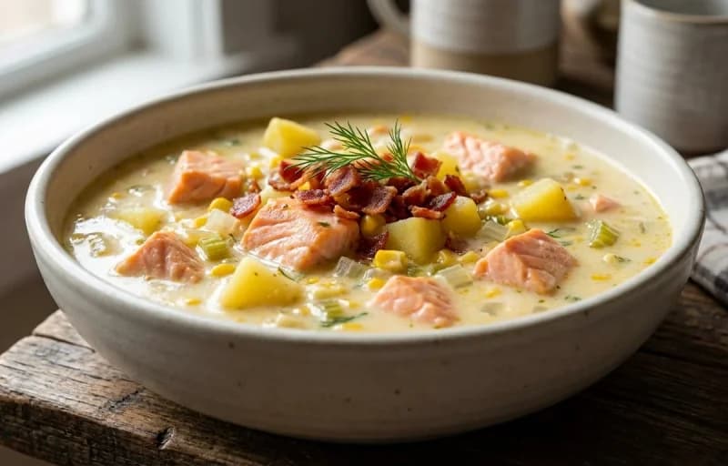 Salmon Chowder with Sourdough Bread - Recipe 1