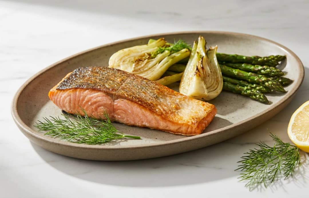 Salmon with Roasted Fennel & Asparagus