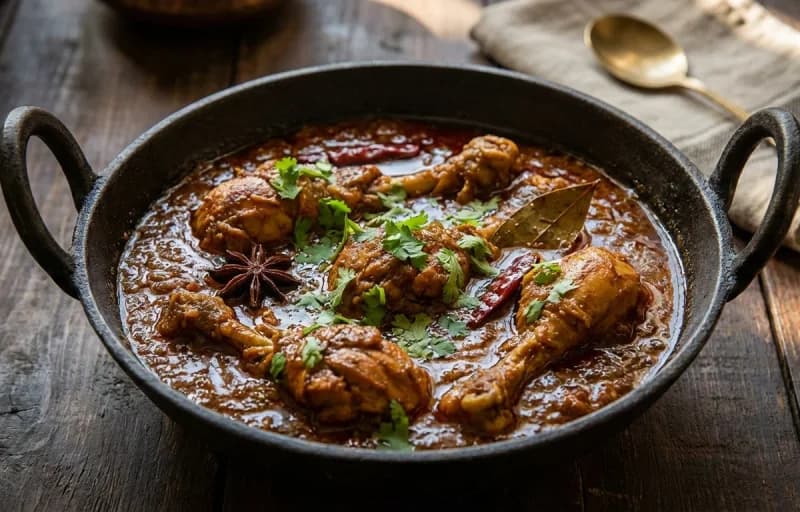 Saoji Chicken, Jowar Bhakri and Lachha Pyaaz - Recipe 1