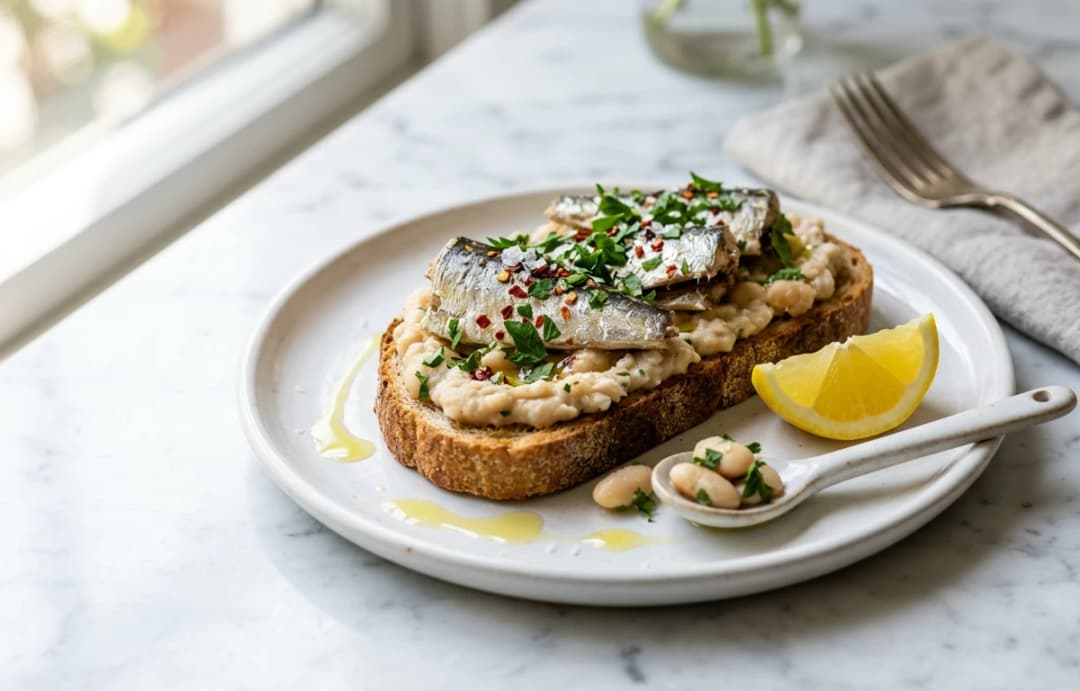 Sardine & White Bean Toast
