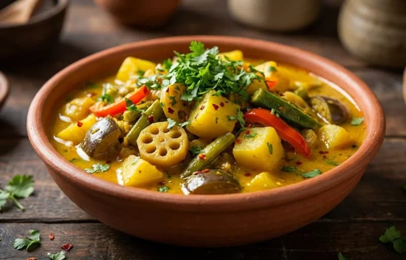 Sata Bhajiyun with Phulka - Recipe 1