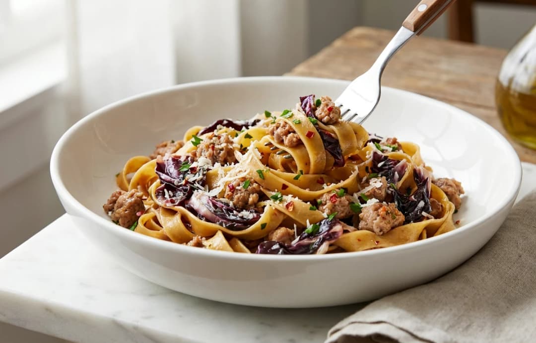 Sausage & Radicchio Pasta