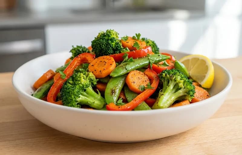 Chicken Stir-Fry, Sauteed Mixed Vegetables and Soy Ginger Sauce - Recipe 2