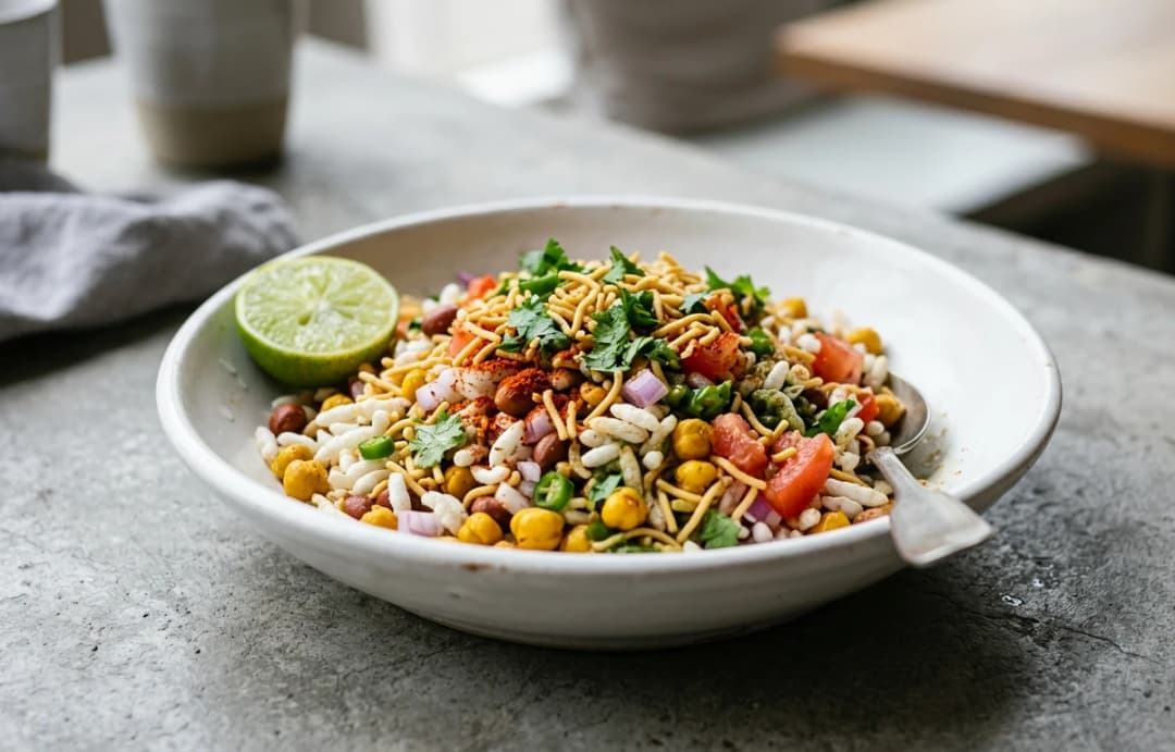 Savory Bhel Puri Inspired Snack Mix