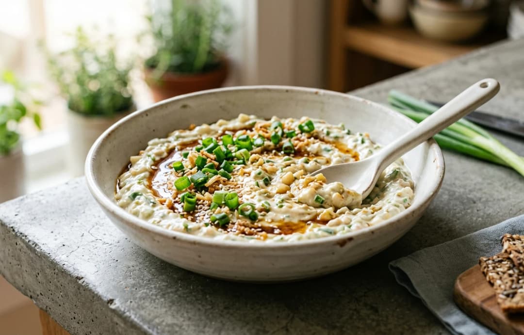 Savory Ginger-Scallion Water Chestnut Dip