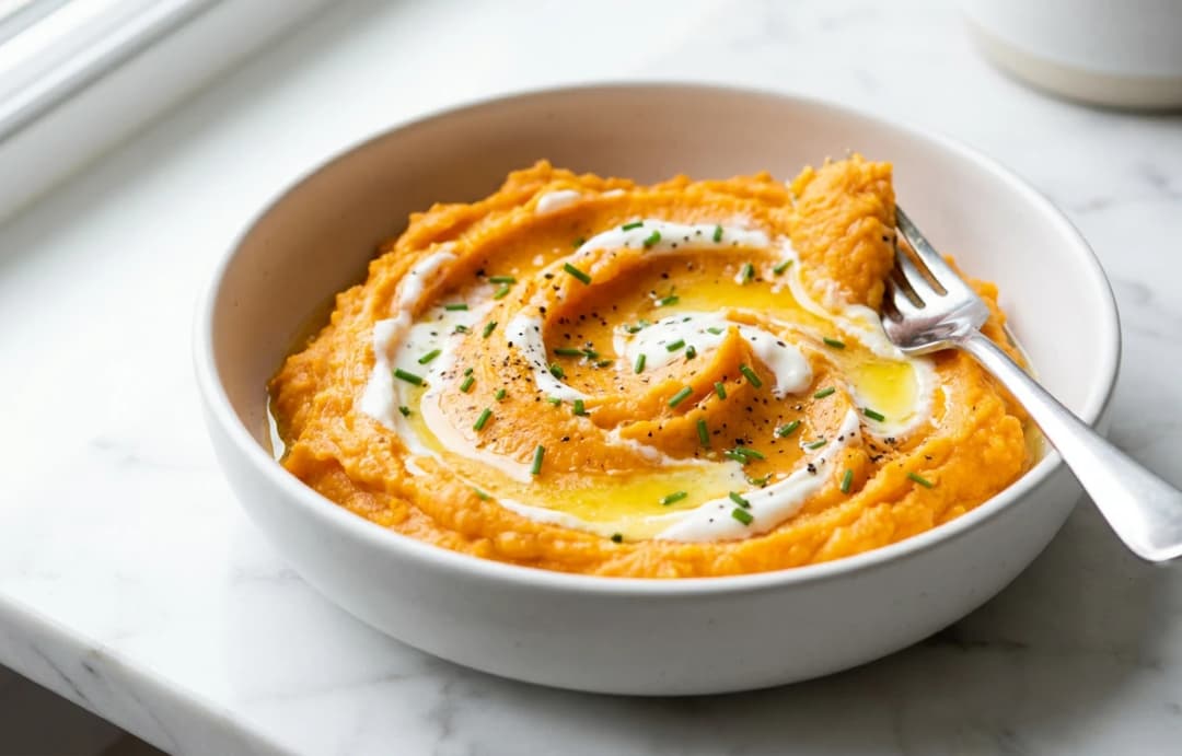 Savory Greek Yogurt Sweet Potato Mash