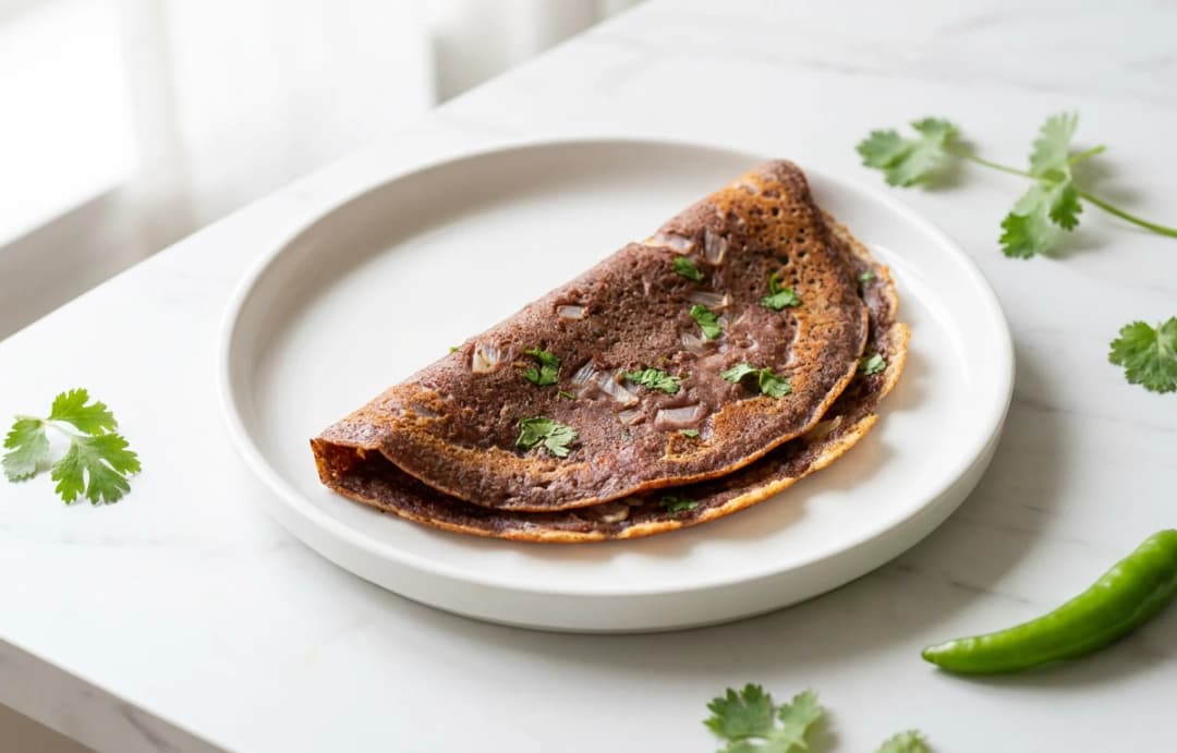 Savory Ragi Dosa Pancakes