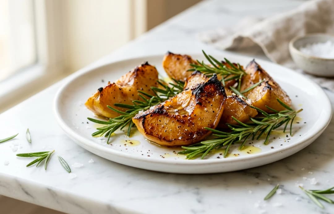 Savory Roasted Quince with Rosemary