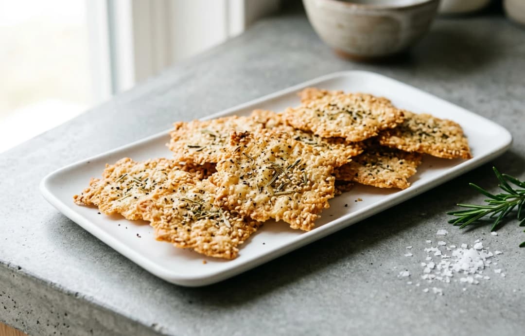 Savory Sesame Herb Crackers