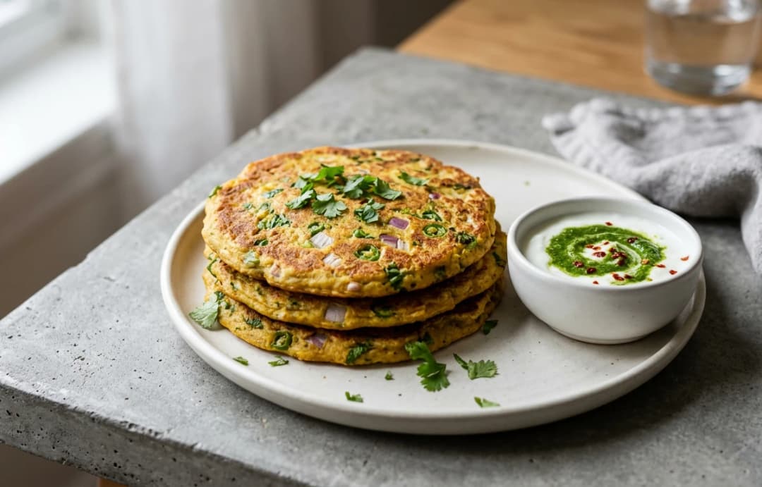 Savory Sorghum Pancakes (Cheela)