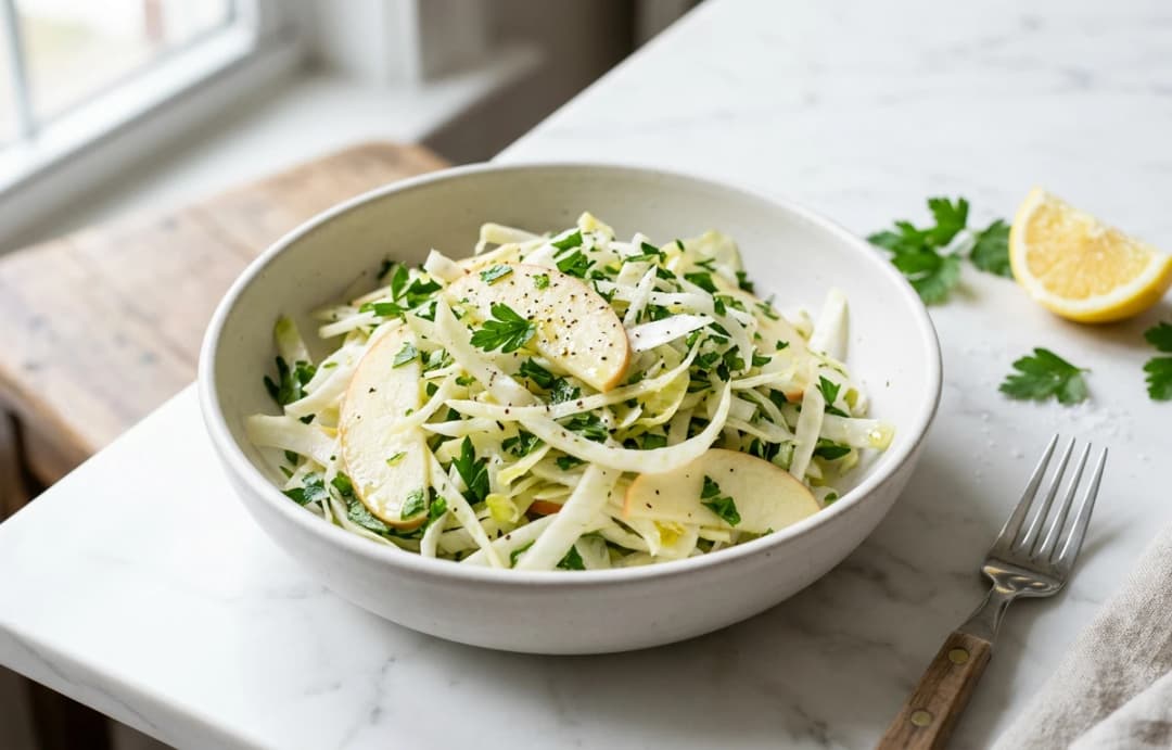 Shaved Endive & Apple Slaw