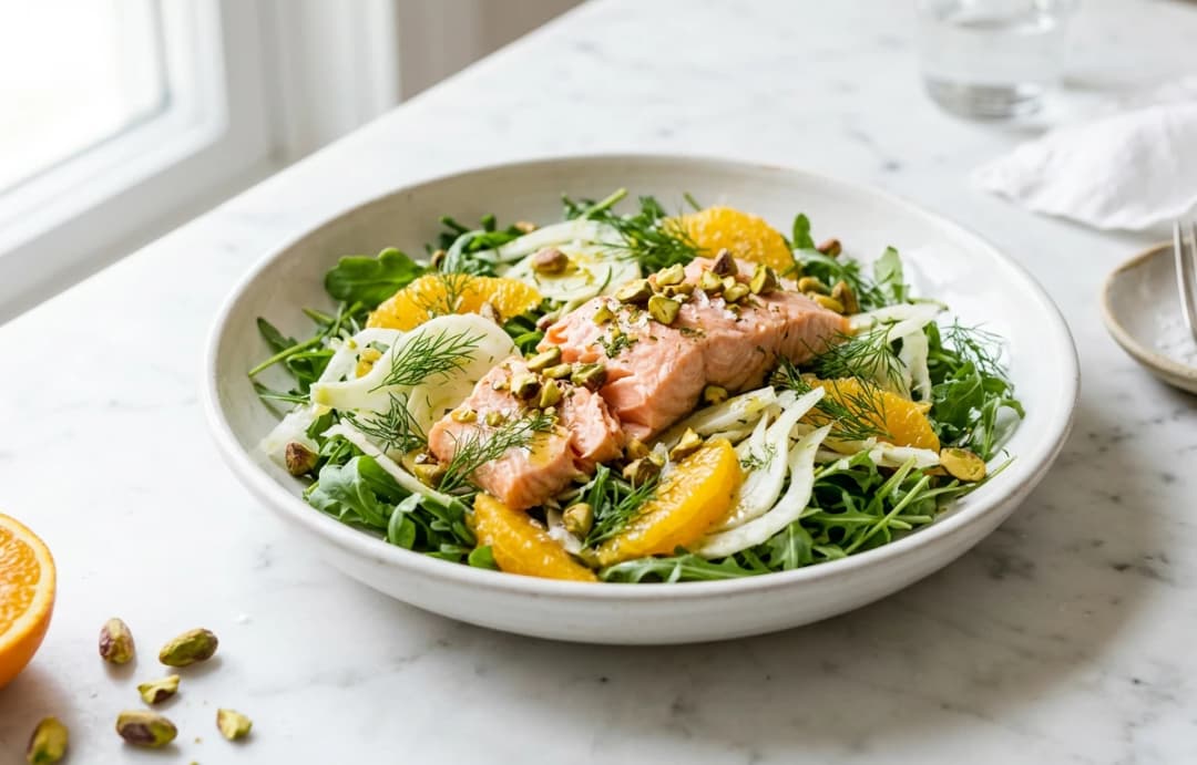 Shaved Fennel & Salmon Salad