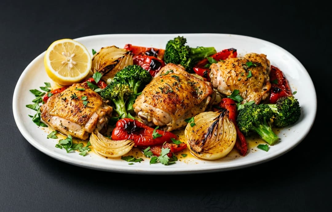 Sheet Pan Chicken and Onions