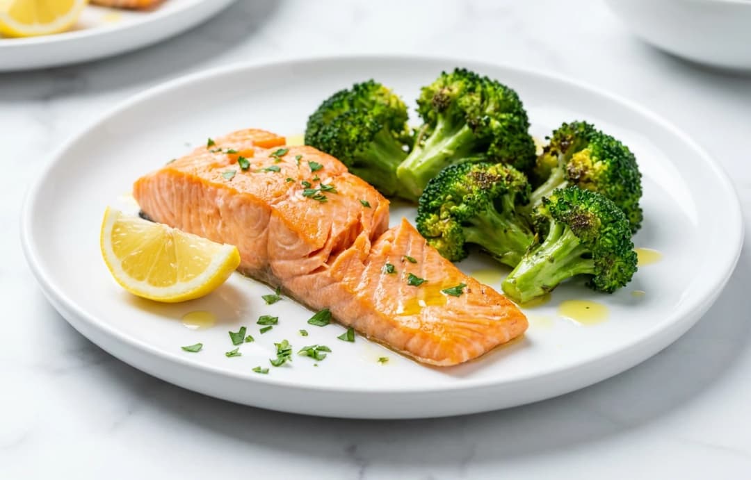 Sheet Pan Salmon and Broccoli