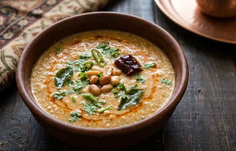 Maharashtrian Amboli with Shengdana Amti - Recipe 2