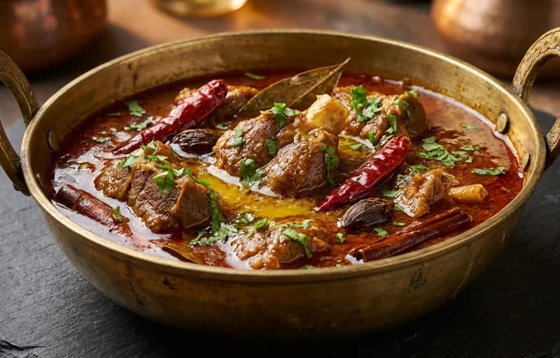 Shikari Maas, Bejar Roti and Kachumber Salad - Recipe 1