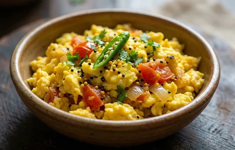 Shorshe Dim Bhurji with Bengali Luchi - Recipe 1