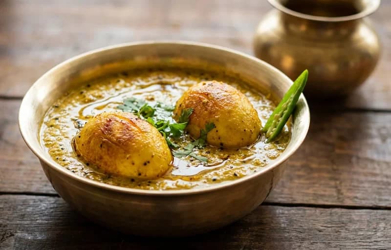 Shorshe Dim with Bengali Porota - Recipe 1