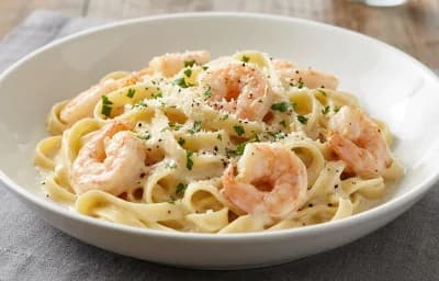 Shrimp Alfredo with Fettuccine