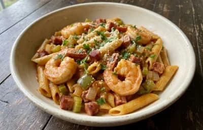 Shrimp and Tasso Pasta