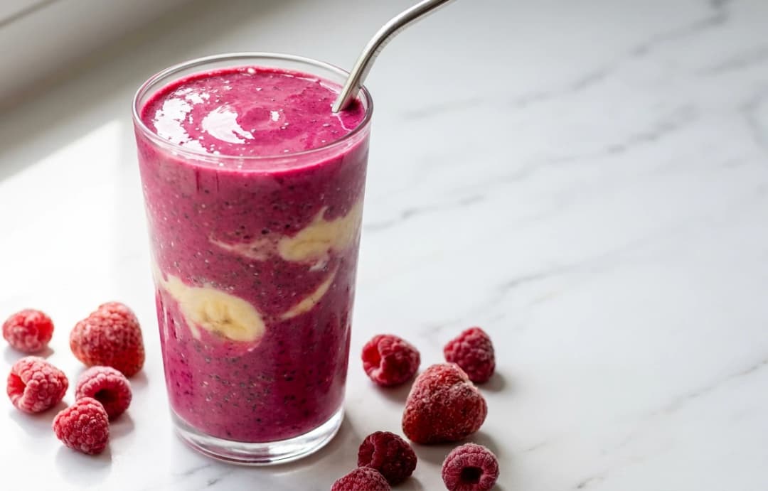 Simple Berry & Milk Smoothie