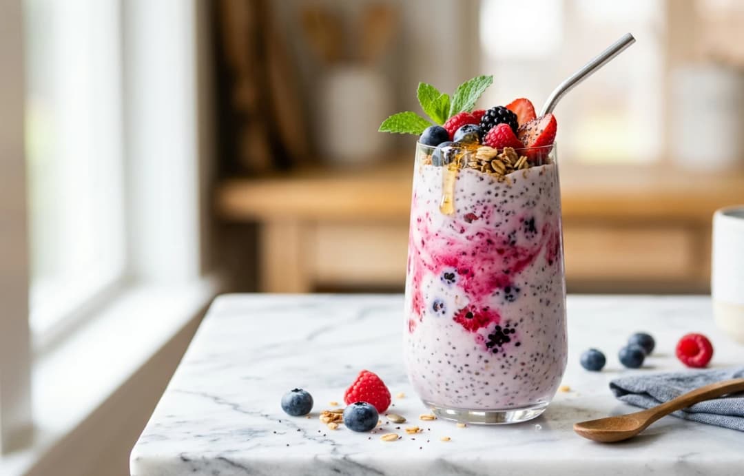 Simple Berry Kefir Smoothie