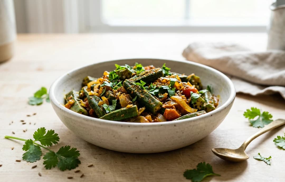 Simple Bhindi Masala (Okra Stir-fry)
