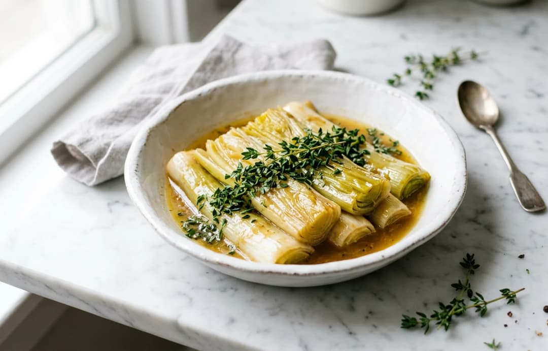 Simple Braised Leeks