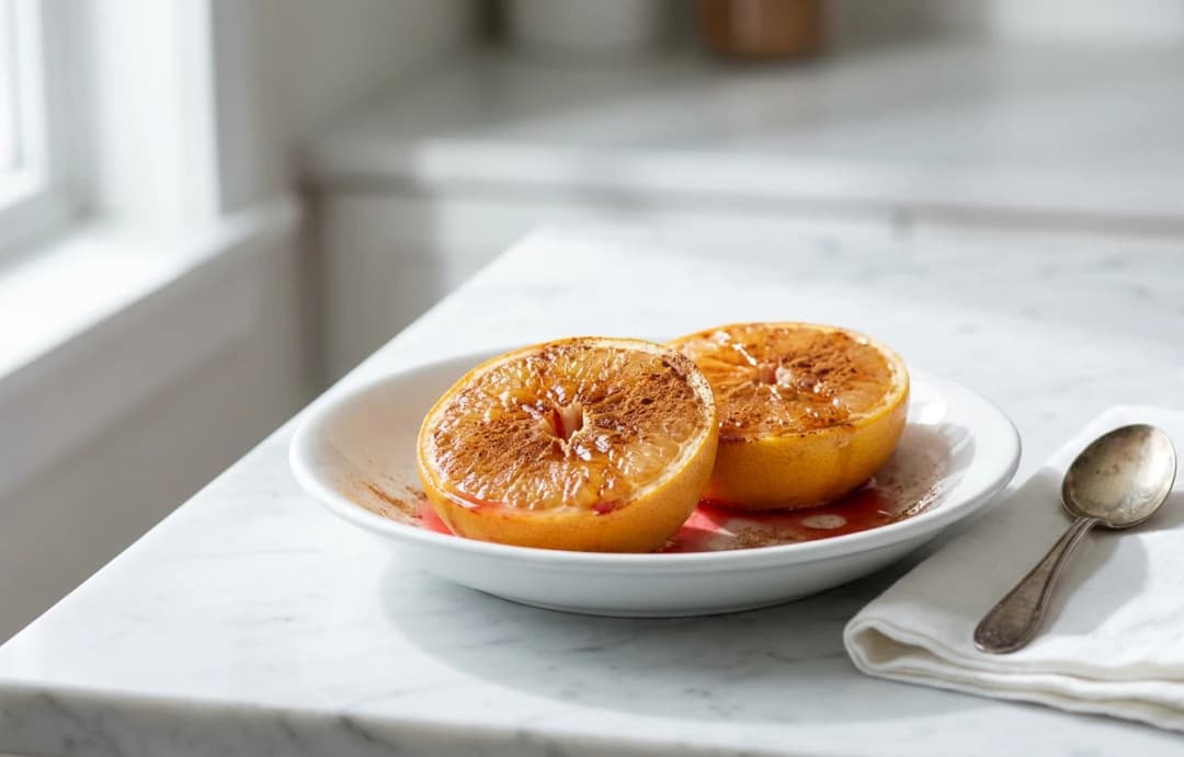 Simple Broiled Grapefruit with Cinnamon