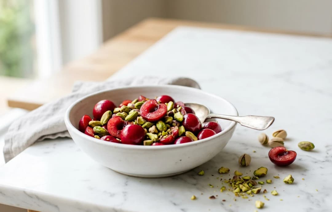 Simple Cherry & Pistachio Bowl