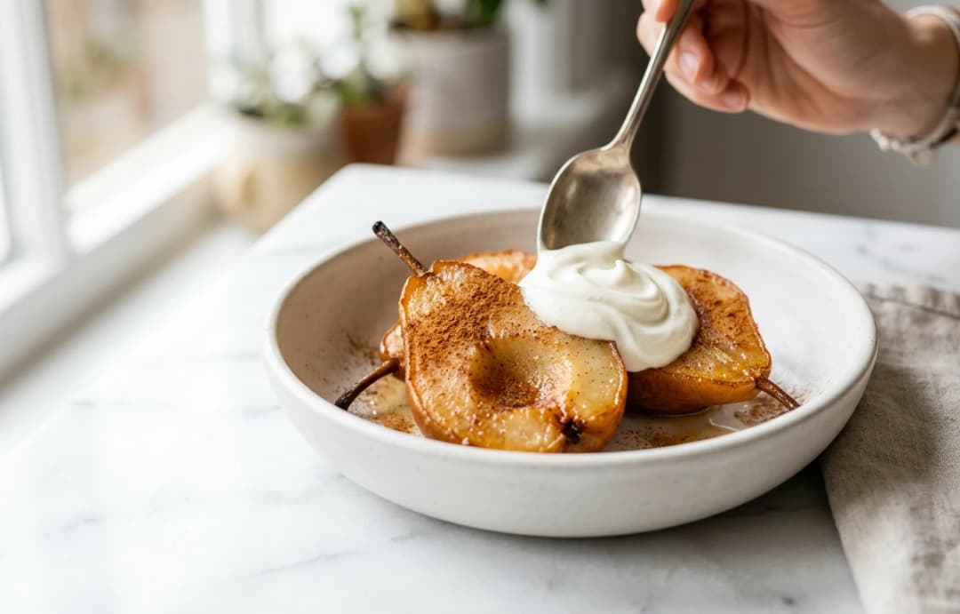 Simple Cinnamon Baked Pears