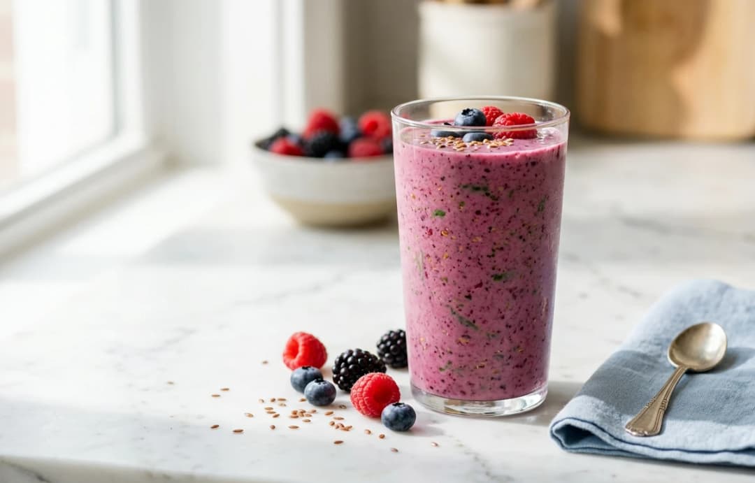 Simple Flax & Berry Smoothie