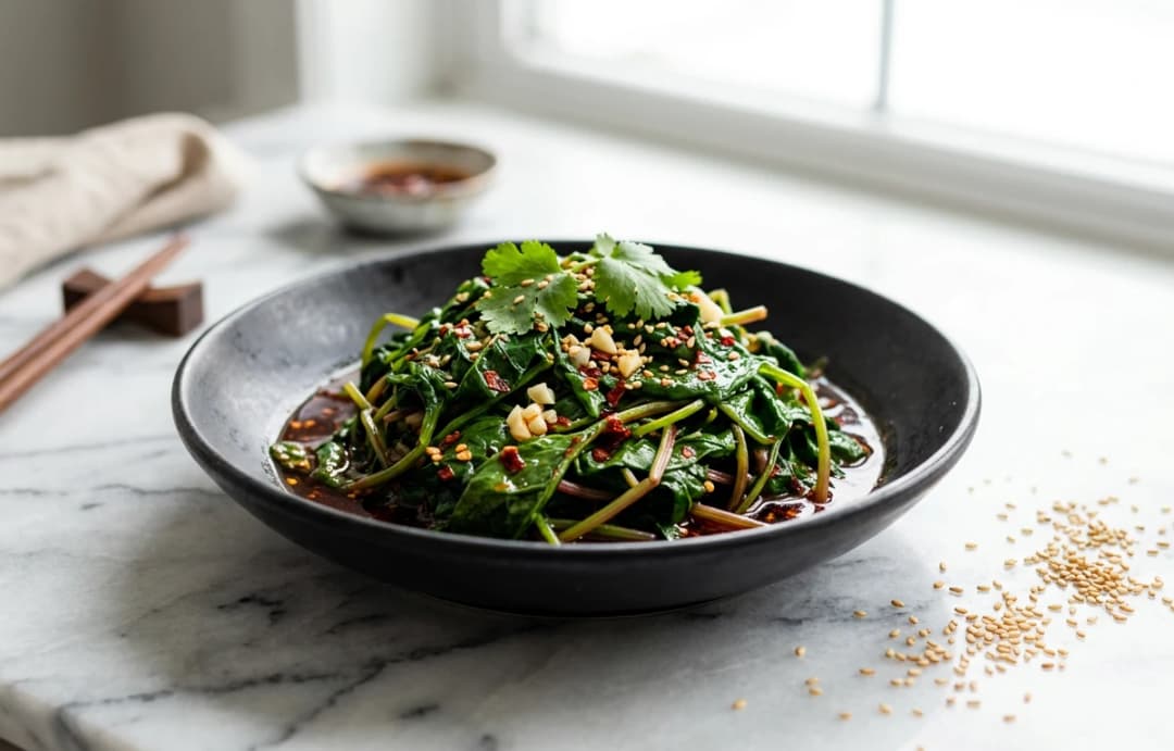 Simple Garlic-Chili Amaranth