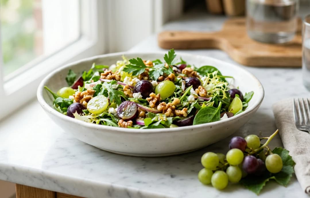 Simple Grape & Walnut Salad