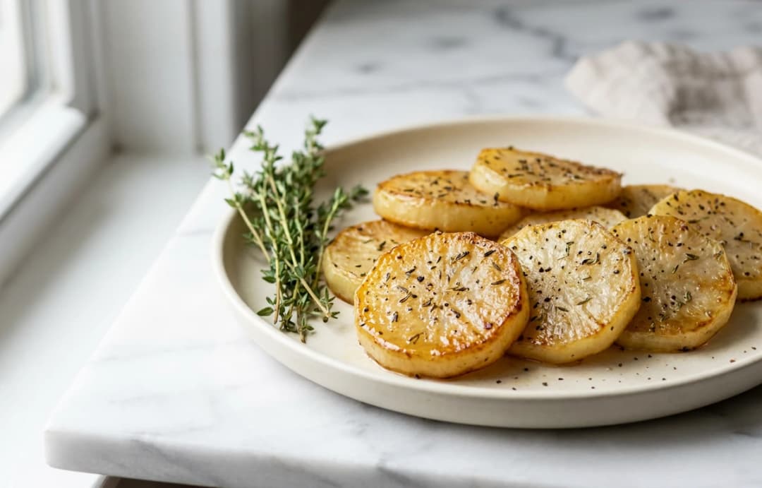 Simple Herb-Roasted Kohlrabi