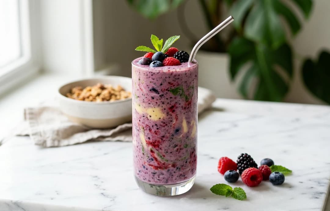 Simple High-Protein Berry Smoothie