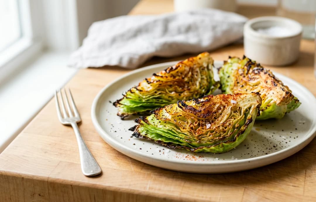 Simple Roasted Cabbage Wedges
