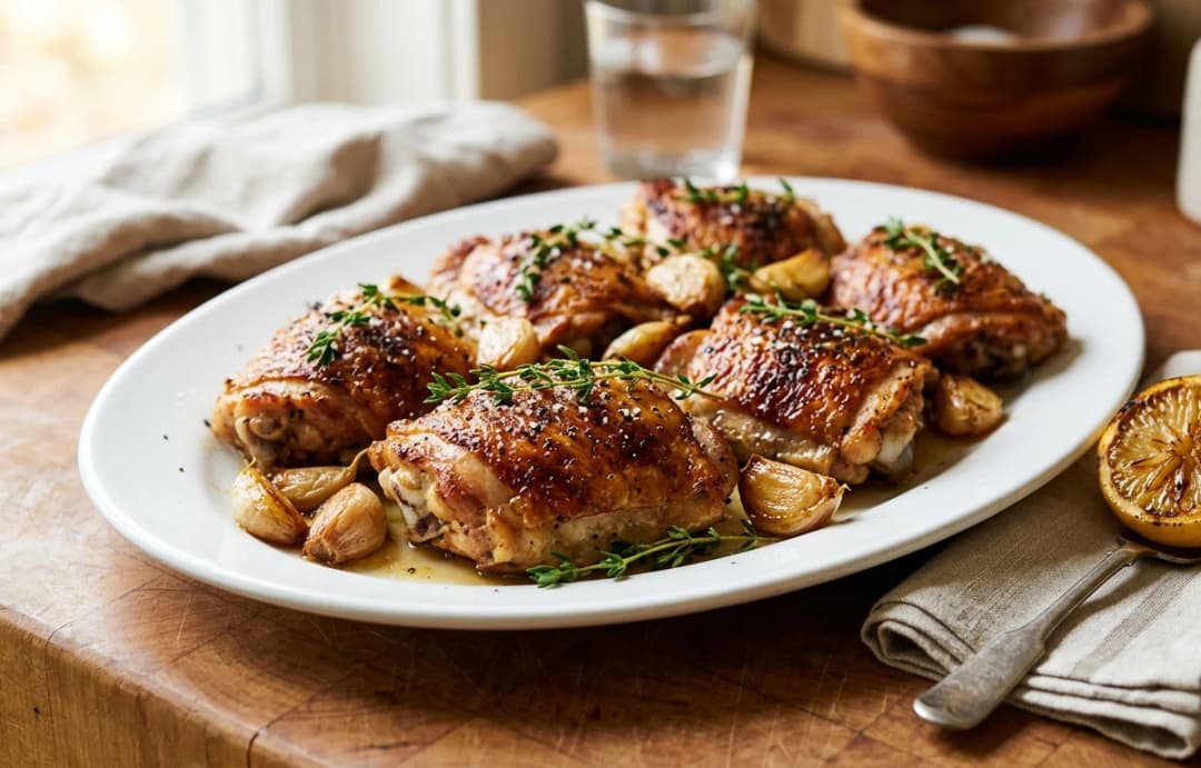 Simple Roasted Garlic Chicken