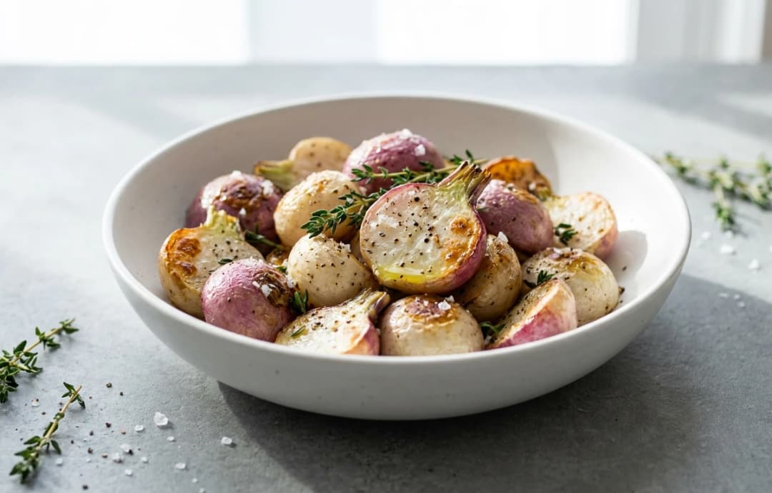 Simple Roasted Turnips with Thyme