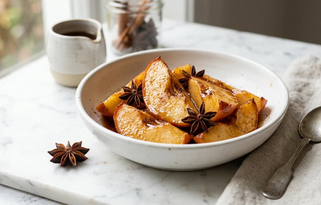 Simple Spiced Baked Quince