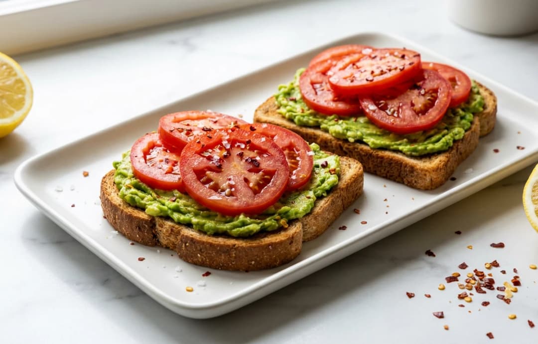 Simple Tomato & Avocado Toast