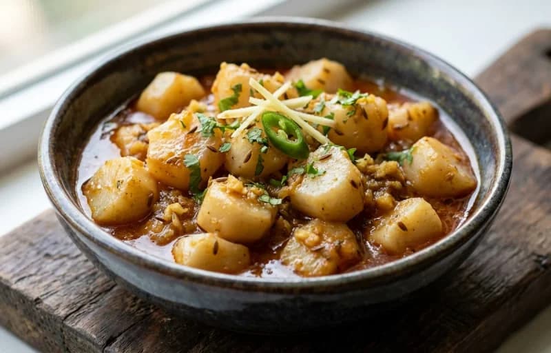 Singhare ki Sabzi with Paratha - Recipe 1