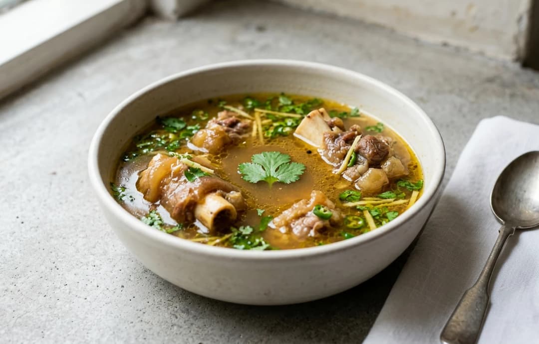 Slow-Cooked Mutton Paya Soup