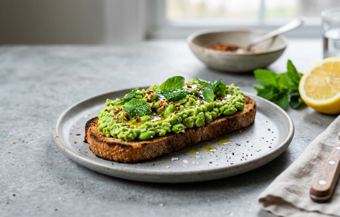 Smashed Edamame Toast