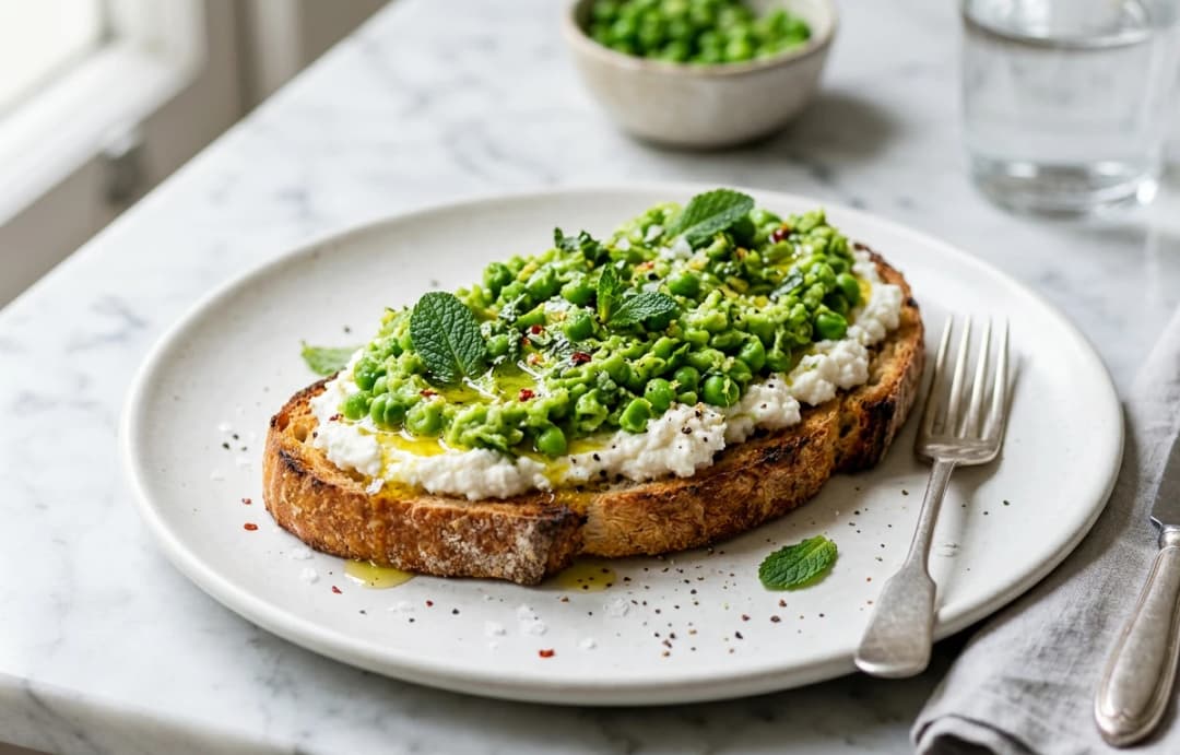 Smashed Peas & Ricotta Toast