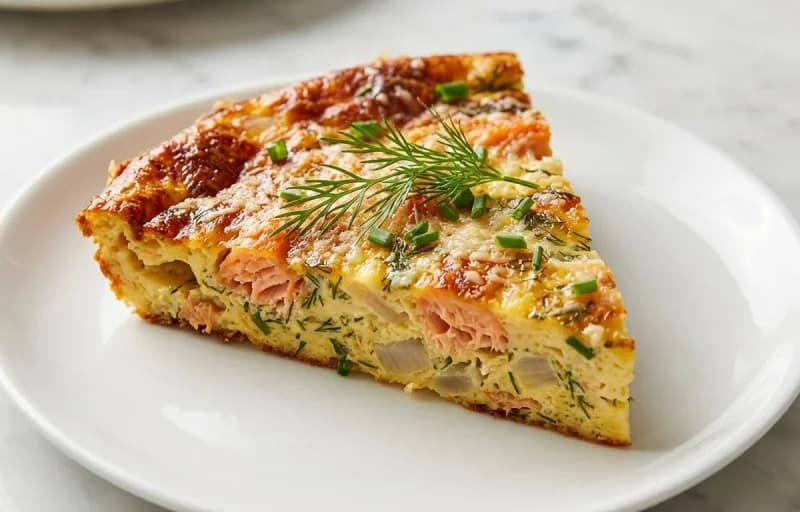 Smoked Salmon Frittata with Salad with Vinaigrette - Recipe 1