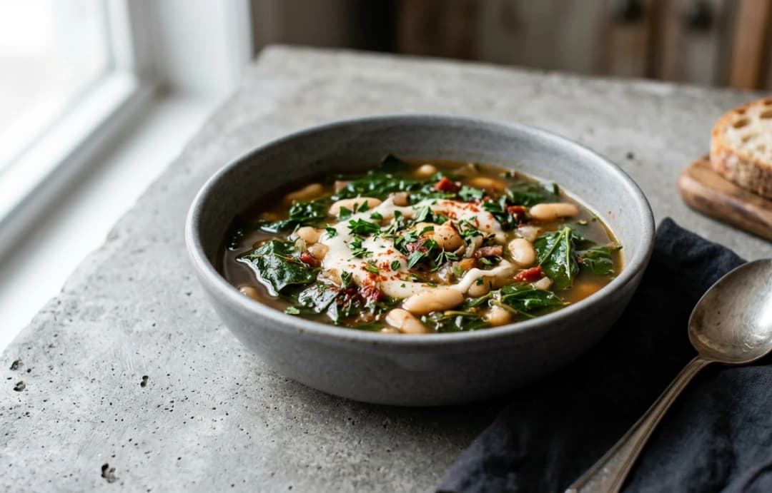 Smoky Collard & Bean Soup