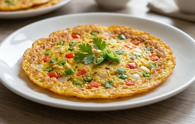 Sooji Cheela with Tomato Ketchup - Recipe 1