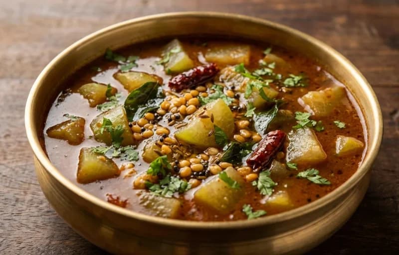 Ragi Sangati with Sorakaya Pulusu - Recipe 2